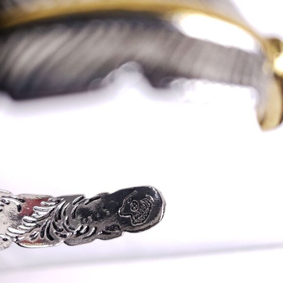 Feather Cuff Bracelet Silver Gold Boho Chic Western‎ Style Medium Large - Picture 6 of 8